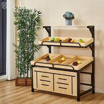 Supermarket Fruit Fruit and Vegetable Frame Frame Frame Frame Shelf Steel Wood Frame