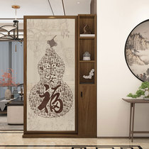 New Chinese style solid wood screen partition living room entrance cabinet block home simple seat screen