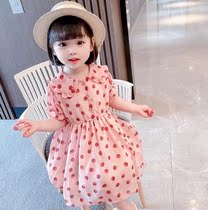 Girls Summer Skirt Baby Foreign style Dress Summer Korean Version Chiffon Childrens Short Sleeve dress Princess 2021 summer new