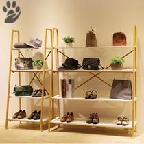 Clothing store hangers Clothing racks Floor-standing Nakajima multi-functional shoes and bags Wrought iron display rack Display rack