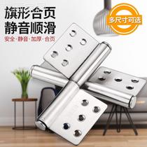 Toilet Toilet Door Hinge Aluminum Alloy Door Stainless Steel Bathroom Door Closed Leaf Foldout Large Full Hinge Accessory Loose Leaf