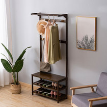Simple coat rack shoe rack integrated hanger home floor bedroom living room entrance shoe stool