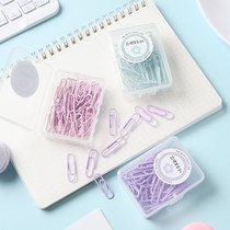 ins color creative cute paper clip fixed clothes paper clip office supplies safe small pin rotary needle