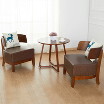 Nordic Solid Wood Balcony Table And Chairs Three Sets Small Tea Table Sofa Composition Living Room Casual Modern Guests A Table Two Chairs