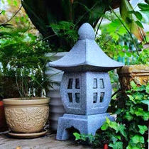 Imitation stone lantern stone head lamp outdoor lawn Japanese courtyard garden hotel floor garden Zen Inn Inn clay lamp
