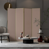 Modern Japanese Moranti solid color folding stainless steel decoration door screen partition living room simple light luxury folding screen