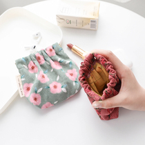 Retro Flowers Shrapnel Mouth Gold Zero Wallet Women Light Core Suede Red Packet Containing Headphones Small Objects Coin Bag