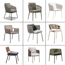 Outdoor patio table and chairs Combined Nordic hotel Balcony Terrace Terrace room Outdoor Rattan chair Leisure single rattan chair