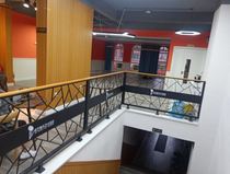 Wrought iron stair handrail Simple modern fence Cafe indoor fence pole finishing villa metal fence railing