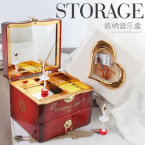 New retro mini music box classical simulation wooden music box creative birthday gift romantic desktop ornaments