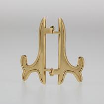  Japanese gold handmade retro plate holder Collectible plate Brass display stand Decorative photo frame Tea cake rack holder