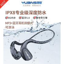 YUANS garden world Q1 bone conduction wireless Bluetooth headset swimming sports running head mounted professional waterproof sweat mp3 comes with memory binaural hanging type Huawei millet Android General female