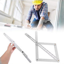 Aluminum alloy cutting edge decoration multifunctional woodworking ceiling artifact tool angle ruler protractor scale multi-purpose ruler