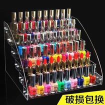 Nail salon storage box nail polish display stand acrylic plastic transparent rack display rack cosmetics storage rack grid