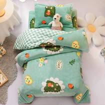 Kindergarten quilt three pieces of Winter Coral Velvet Children Nap Special for Case-plus Six Cover Cover