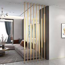 Simple modern wrought iron screen partition living room decoration Net red Nordic light luxury creative porch column Wall free of punching