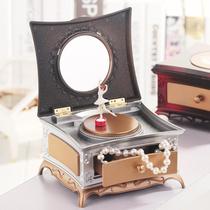 Rotating girl music box eight-tone gift birthday ballet classical dressing mirror drawer small dance creative girl children