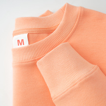 Meta-gas-fragrant orange 300g heavy-pound milky orange necropsias with loose casual combed cotton round collar for undershirt male spring