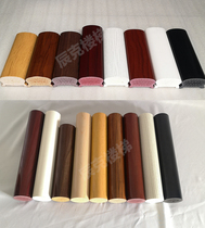 Stair handrail polymer PVC household wood grain against the wall plastic wood railing kindergarten horseshoe round guardrail