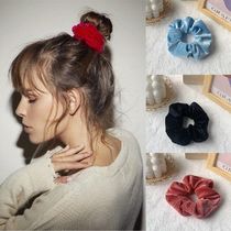 Rushui 42 Colors Woman Vintage Scrunchie Solid Hair Ties