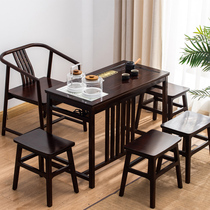 African rosewood tea table and chair combination solid wood tea table small apartment tea table home office modern tea table set