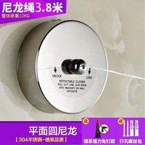 Douyin telescopic non-perforated invisible clothesline indoor clothes drying artifact balcony stainless steel drying rack wire rope