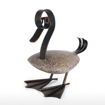 Tooarts Duck Ornament Animal Figurine Lifelike Duck Statue
