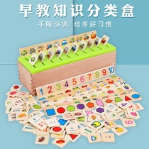 Mongolian Teaching Aids Learning Knowledge Classification Box Monte Montessori Early Teaching Puzzle Kindergarten Maths Enlightenment Toys