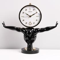 Modern simple light luxury clock clock home desktop fashion creative personality ornaments clock mute desktop clock