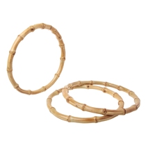 1 x Round Bamboo Bag Handle for Handcrafted Handbag DIY Bags
