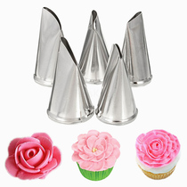 5pcs Cake decorating Rose Piping Tip Set Stainless Steel
