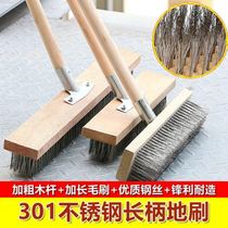 Sweeping Moss brush stainless steel wire brush long handle wire brush floor brush floor hard brush iron
