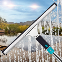High-altitude check glass artifact long rod cleaning brush extended telescopic rod to paint high-rise outer window wiper professional tool