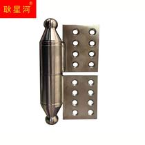 Outdoor aluminum art stainless steel courtyard door double flat opening 8-hole detachable hinge page thickened heavy-duty flag-shaped detachable large twisted chain