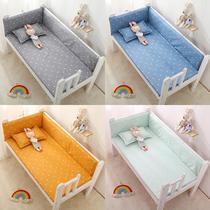 Pure cotton crib bedFencer against wrestling cloth children splicing bed soft baby baby anti-collision fence
