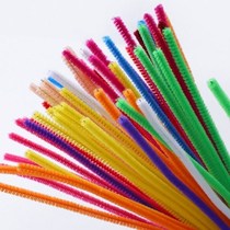 Color mixed twist Rod hairy hair root kindergarten hand-made educational hair stick twist Rod 100 root