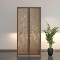New Chinese-style solid wood screen partition living room folding mobile small apartment decoration entry porch office shielding board