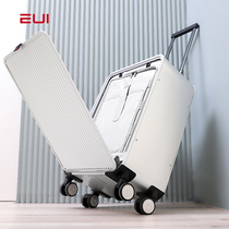EUI side opening full aluminum magnesium alloy suitcase woman 20 inch boarding suitcase front opening computer pull bar box man 16
