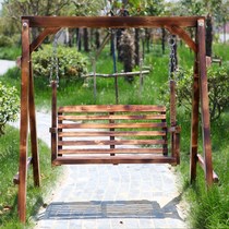 Adult solid wood pastoral swing leisure courtyard z Outdoor Rocking Chair Children balcony anticorrosive wood hanging chair