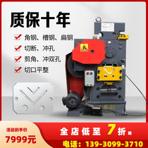 Multifunctional punching and shearing machine angle steel channel steel angle iron flat steel stainless steel cut off one hydraulic electric small punching machine