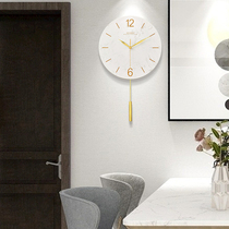 Marble clock living room simple modern Wall home luxury restaurant background wall fashion wall clock 2021 New