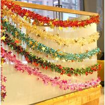 Colorful strips pull flowers shopping malls bars Christmas and New Years annual meeting wedding team wedding room decoration
