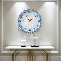 New Chinese living room creative wall clock 3D three-dimensional relief silent clock TV Wall bedroom dining room wall clock