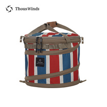 ThousWinds Qianfeng Outdoor Camping Bucket Folding Portable Trash Bin Round Large Capacity Spring Storage Bag