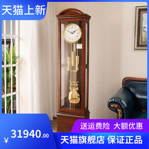 Pei tiao simple clock solid wood mechanical floor clock American villa living room luxury clock home clock