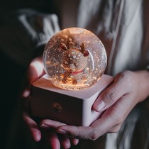 Unicorn Crystal Ball Music Box Music Box Snow Night Light Birthday Gift for Girls Children 12-year-old Christmas