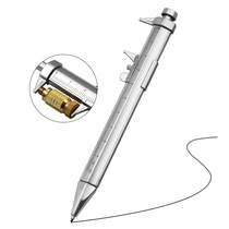 Press plastic scale multifunctional gel pen 0 5mm vernier caliper ballpoint pen gauge 0-100 caliper