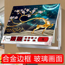 Occlusion meter box decoration painting perpetual calendar master switch cage box decoration living room dining room corridor ice crystal glass surface