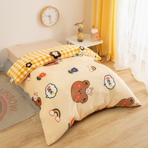 Childrens cartoon kindergarten three pieces of milk-thickened coral velvet heating into garden products six pieces of sleeve condom