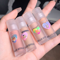 hellostyle heart moving liquid monochromatic matt eye shadow milk tea earth color beating bottom to fix blush lasting parity